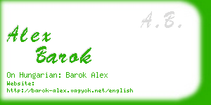 alex barok business card